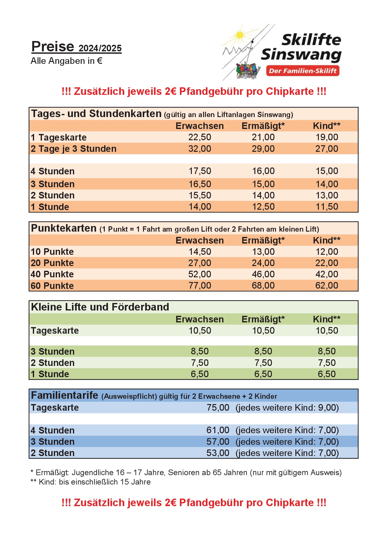 Preise 2024/2025
